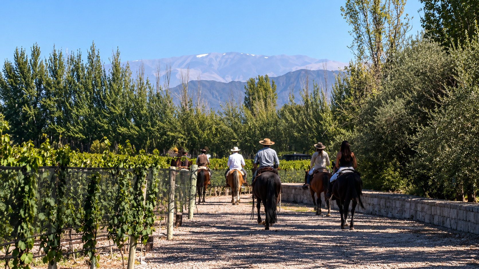 Cabalgata entre viñedos en Mendoza con almuerzo gourmet y maridaje — imagen 2