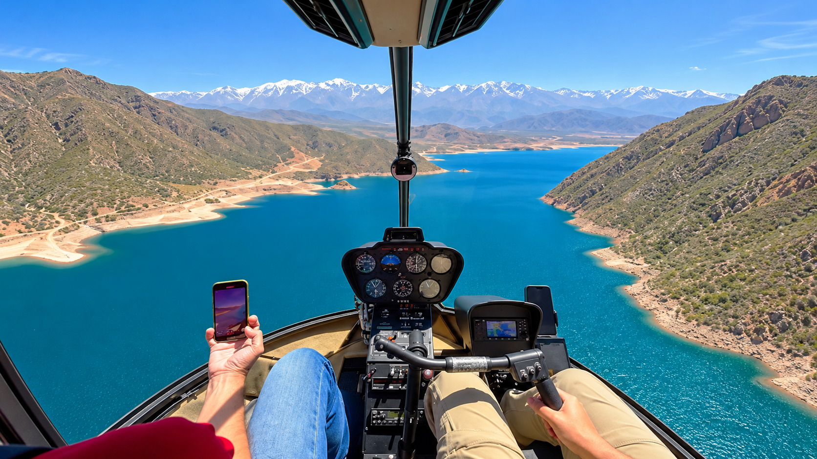 Vuelo en helicóptero sobre el Dique Potrerillos, Mendoza — 10 minutos — imagen 2
