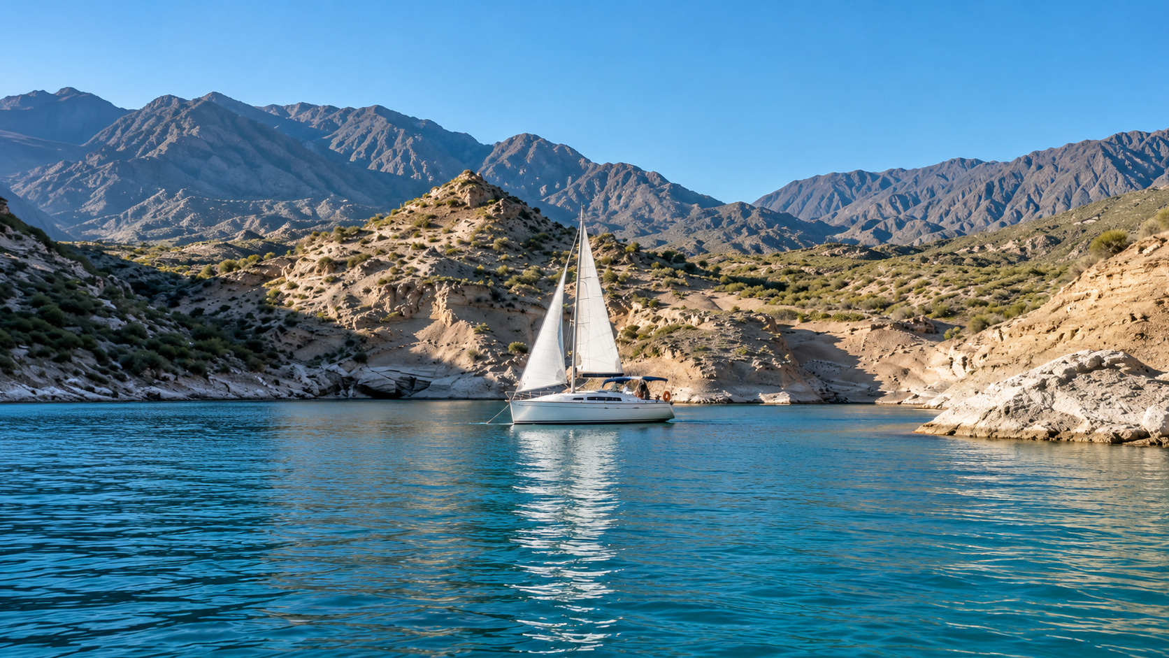 Paseo en velero por el Dique Potrerillos — vino y tabla de quesos — imagen 16