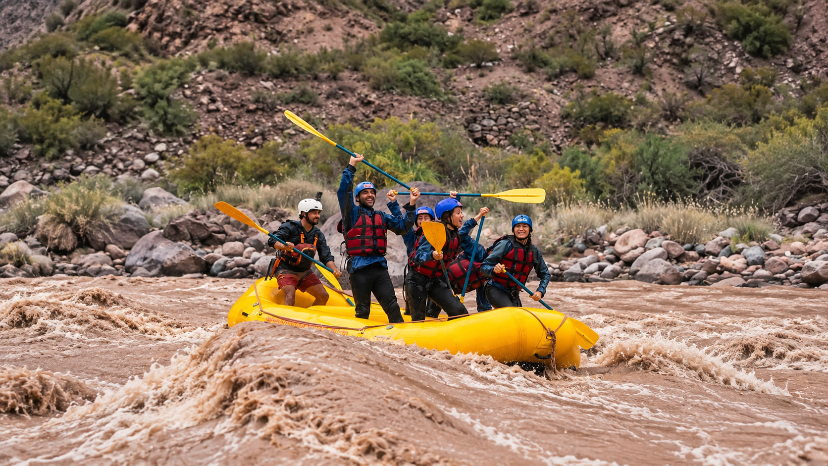 Rafting en el Río Mendoza, Potrerillos — 12 km de rápidos clase III — imagen 14