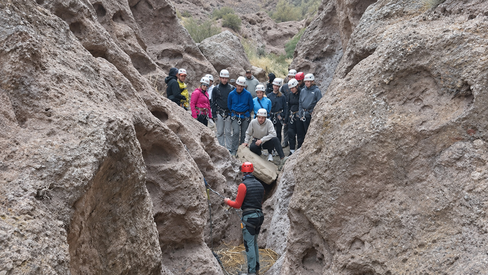 Rappel Garganta del Diablo, Potrerillos — trekking y descenso vertical — imagen 6