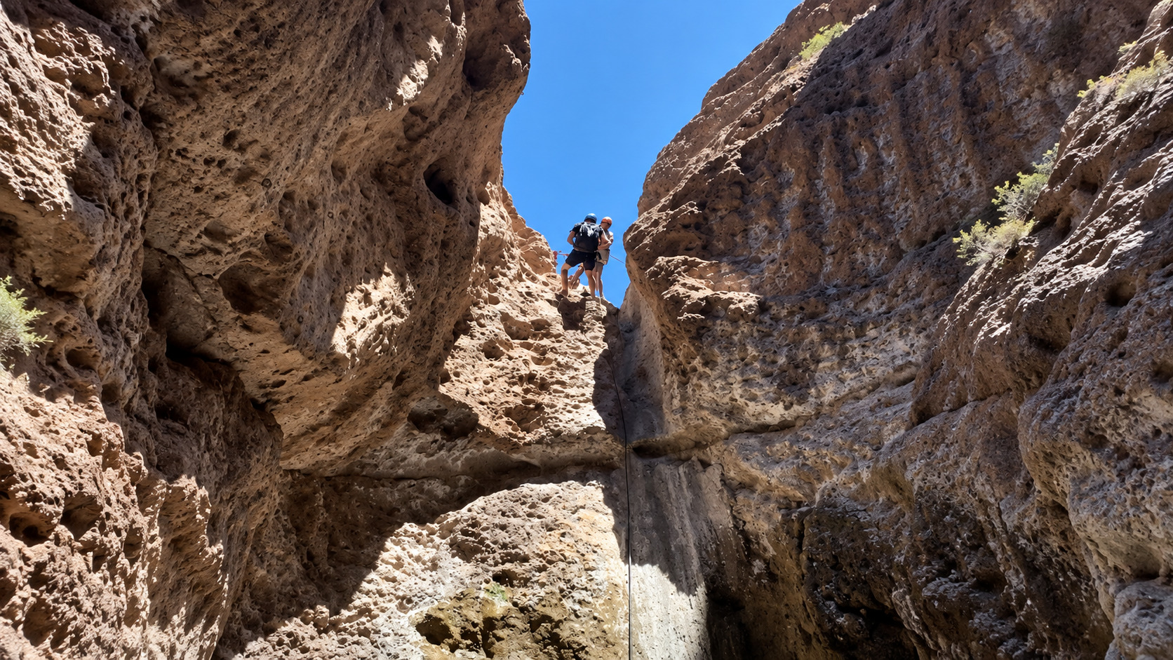 Rappel Garganta del Diablo, Potrerillos — trekking y descenso vertical — imagen 10