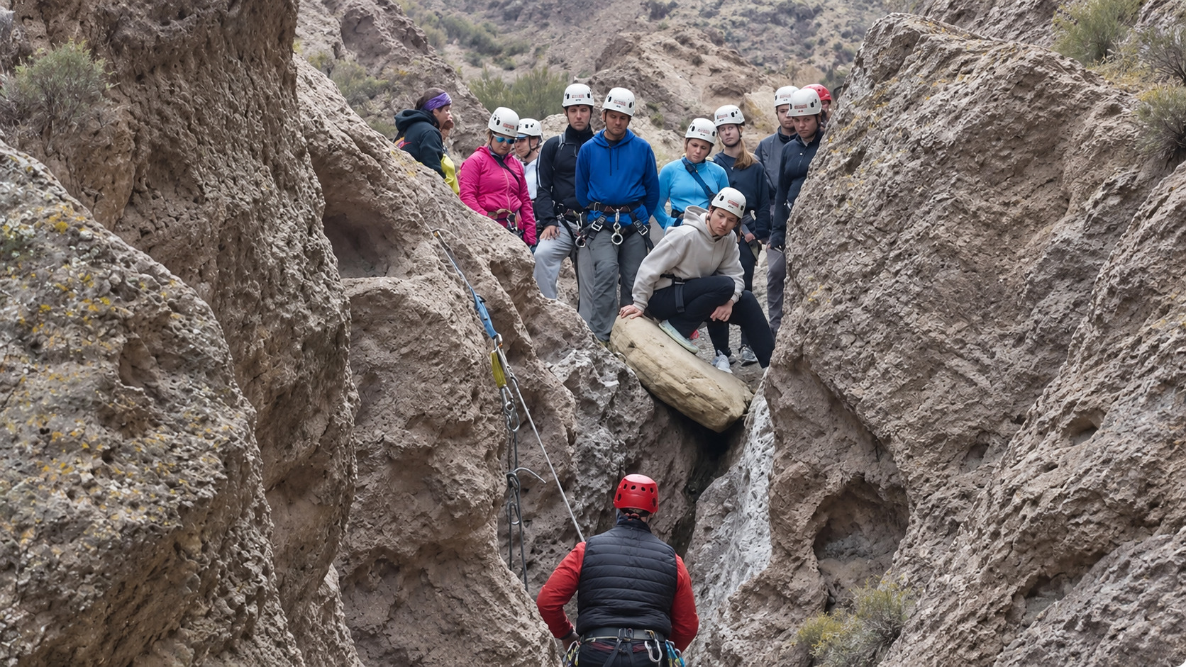 Rappel Garganta del Diablo, Potrerillos — trekking y descenso vertical — imagen 15