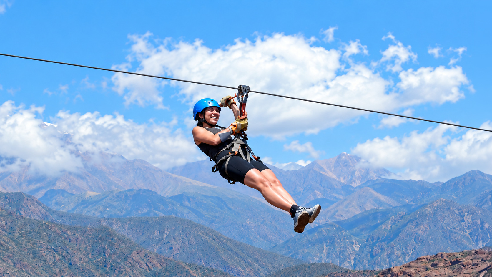 Canopy Base en Potrerillos, Mendoza — 5 tirolesas y 700 m de vuelo — actividad de Parques de aventura, tirolesas y arborismo