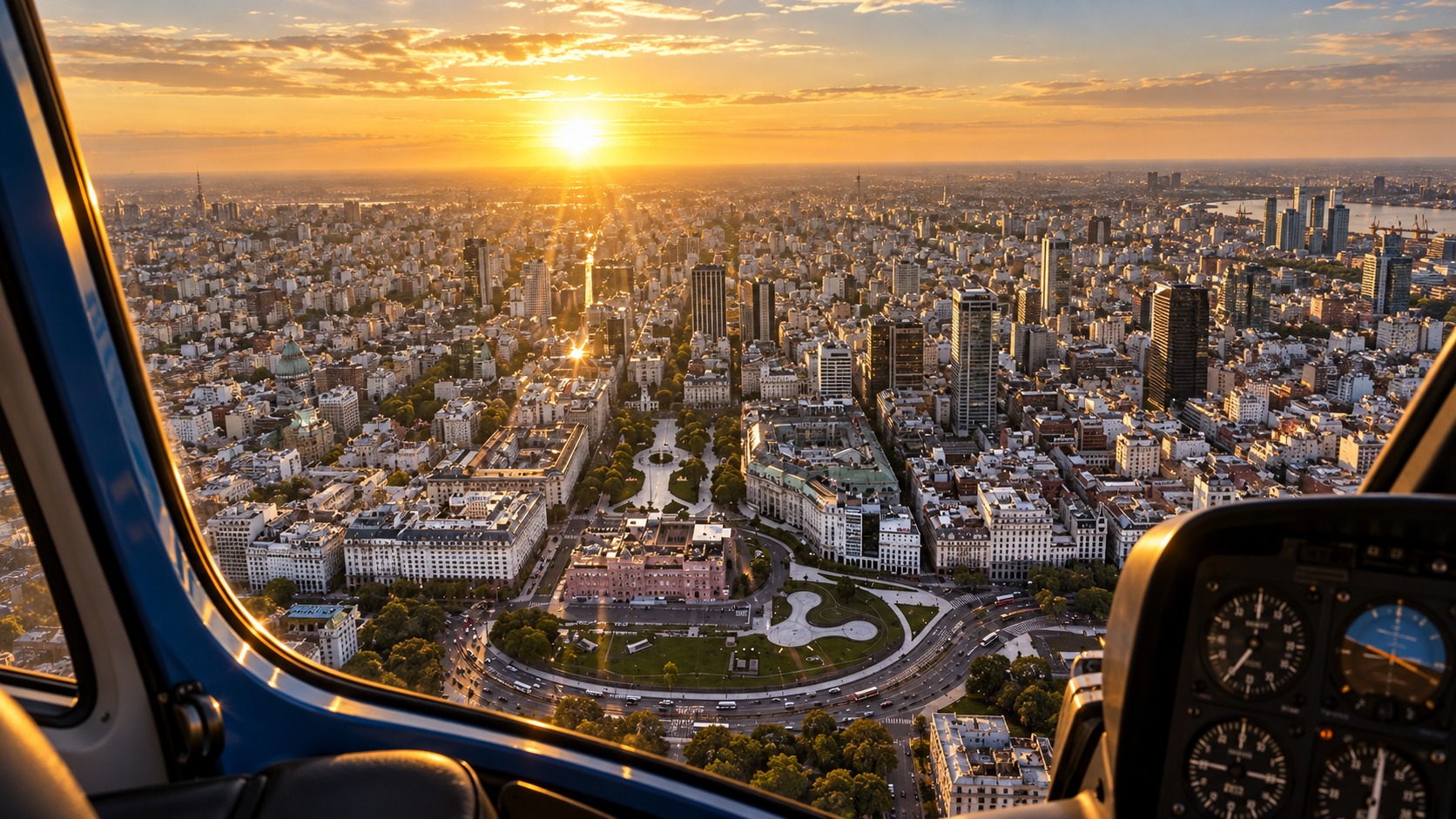 Helitour Golden Hour privado sobre Buenos Aires — hasta 3 personas — imagen 2