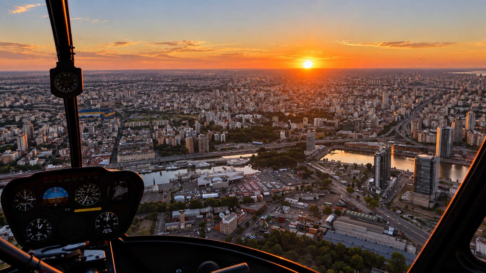 Helitour Golden Hour privado sobre Buenos Aires — hasta 3 personas — imagen 11
