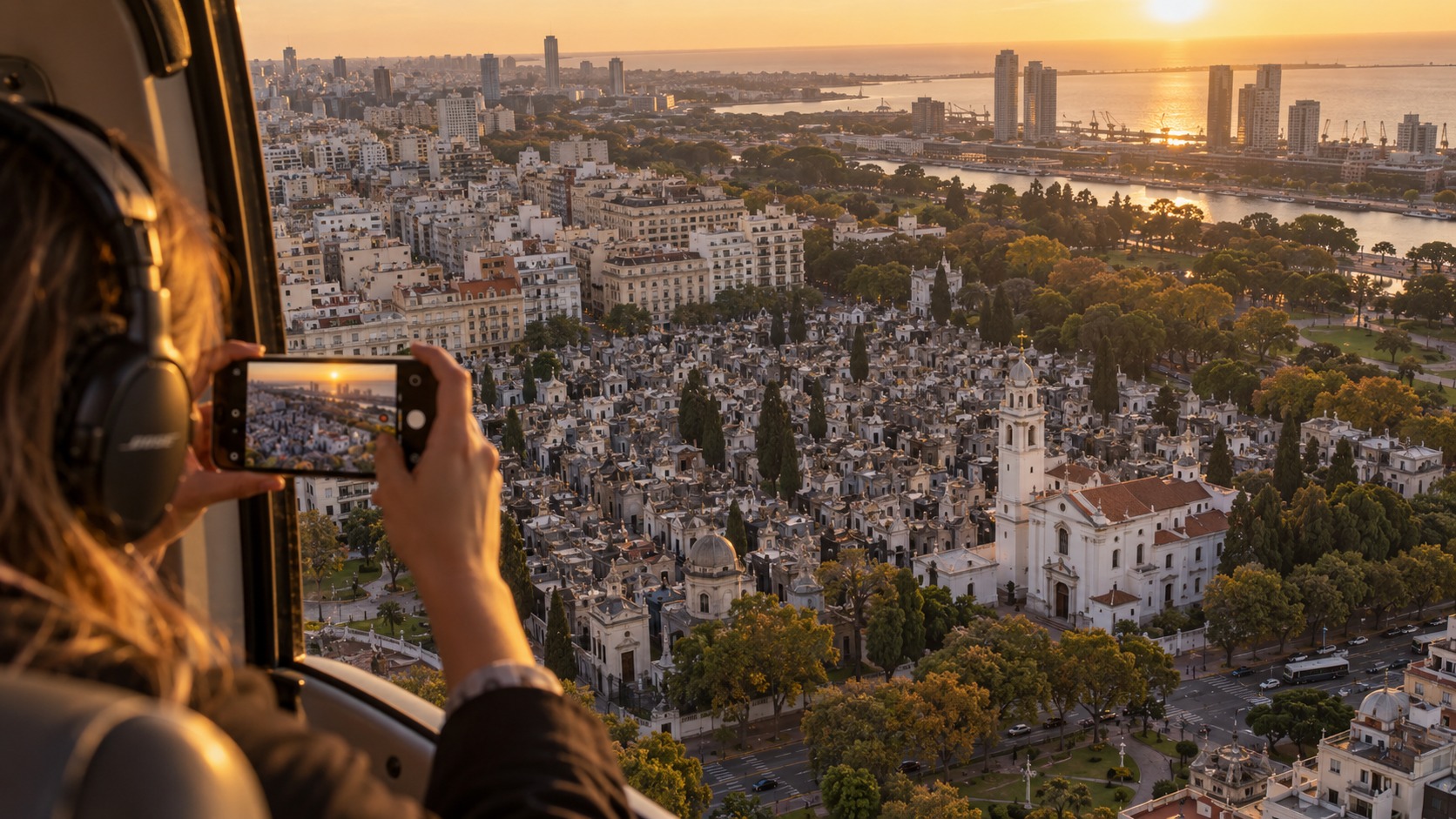 Helitour Golden Hour privado sobre Buenos Aires — hasta 3 personas — imagen 14