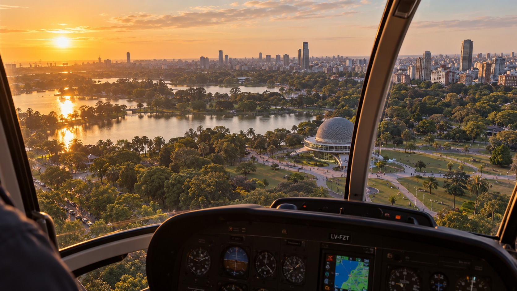 Helitour Golden Hour privado sobre Buenos Aires — hasta 3 personas — imagen 24