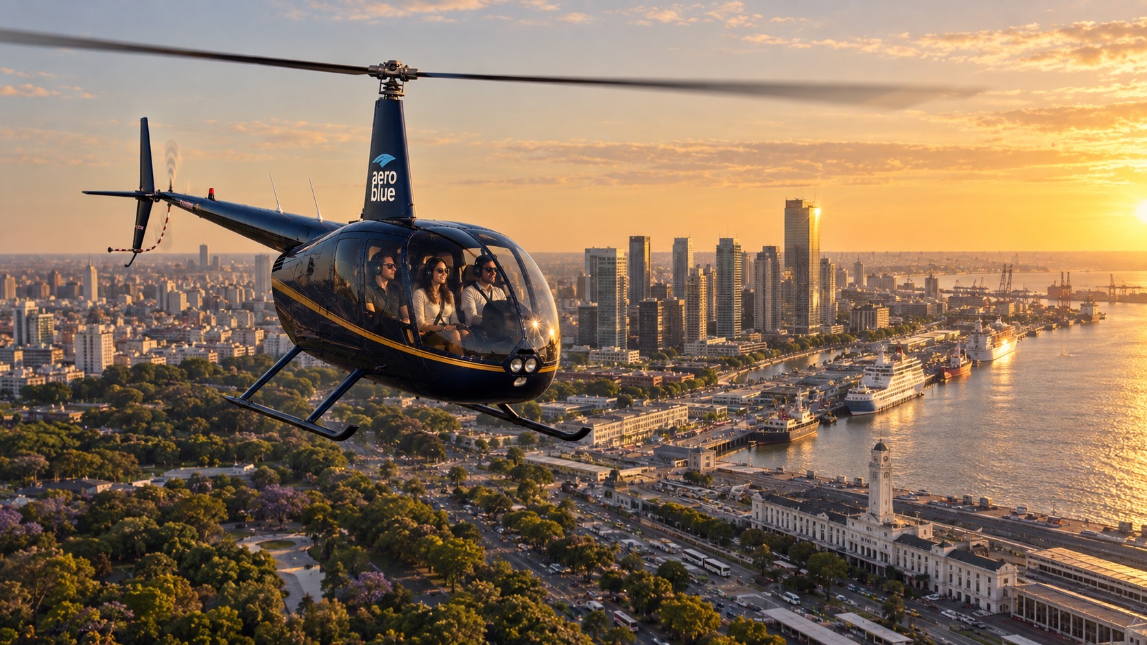 Helitour Golden Hour privado sobre Buenos Aires — hasta 3 personas — imagen 30