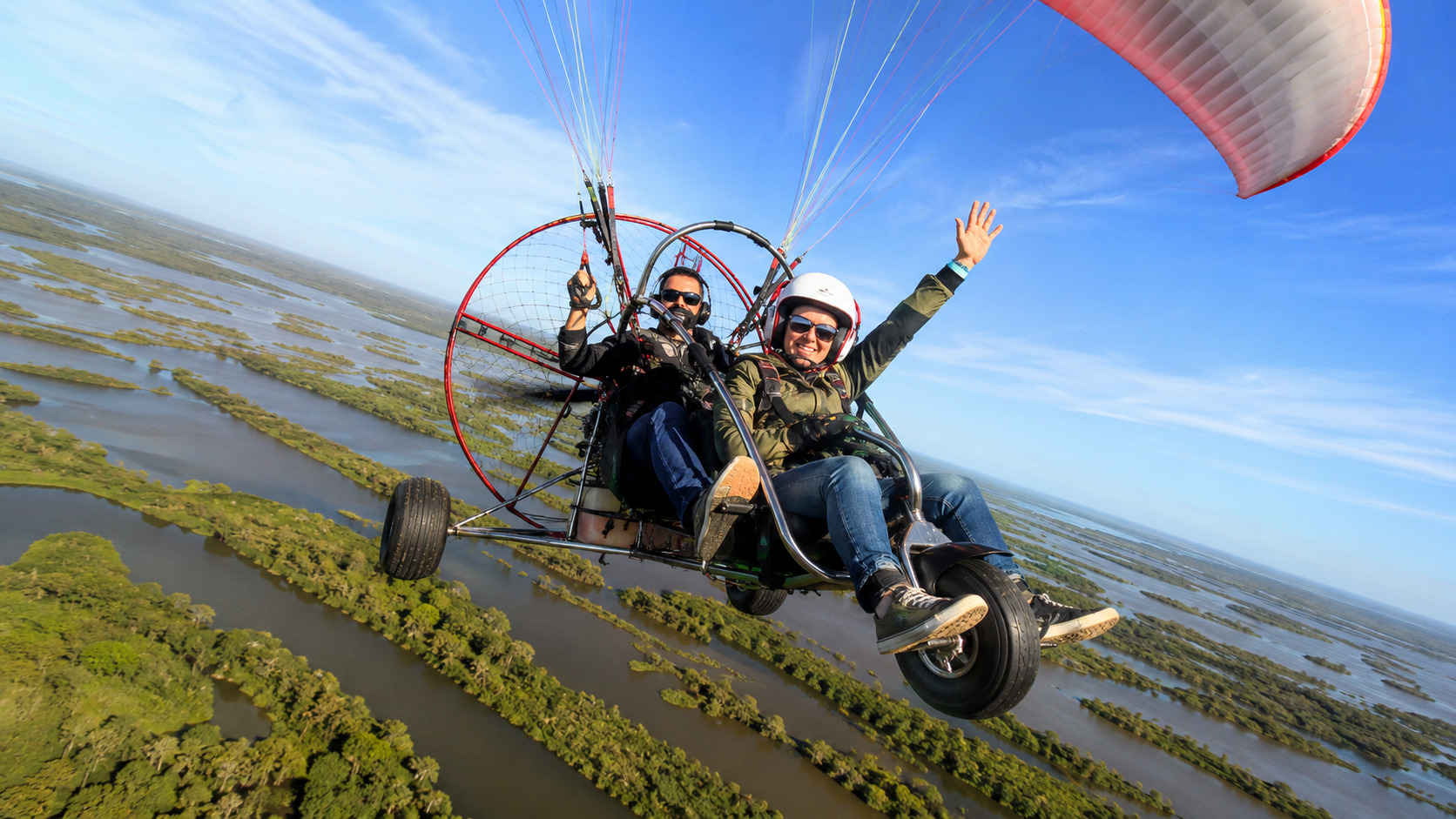 Vuelo bautismo en paramotor sobre islas del Delta del Tigre — imagen 8