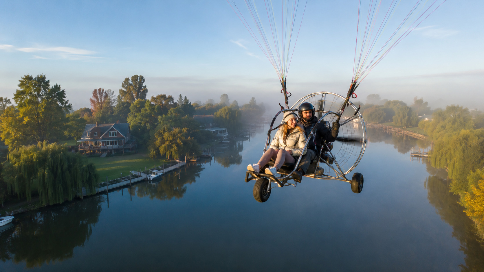Vuelo bautismo en paramotor sobre islas del Delta del Tigre — imagen 9