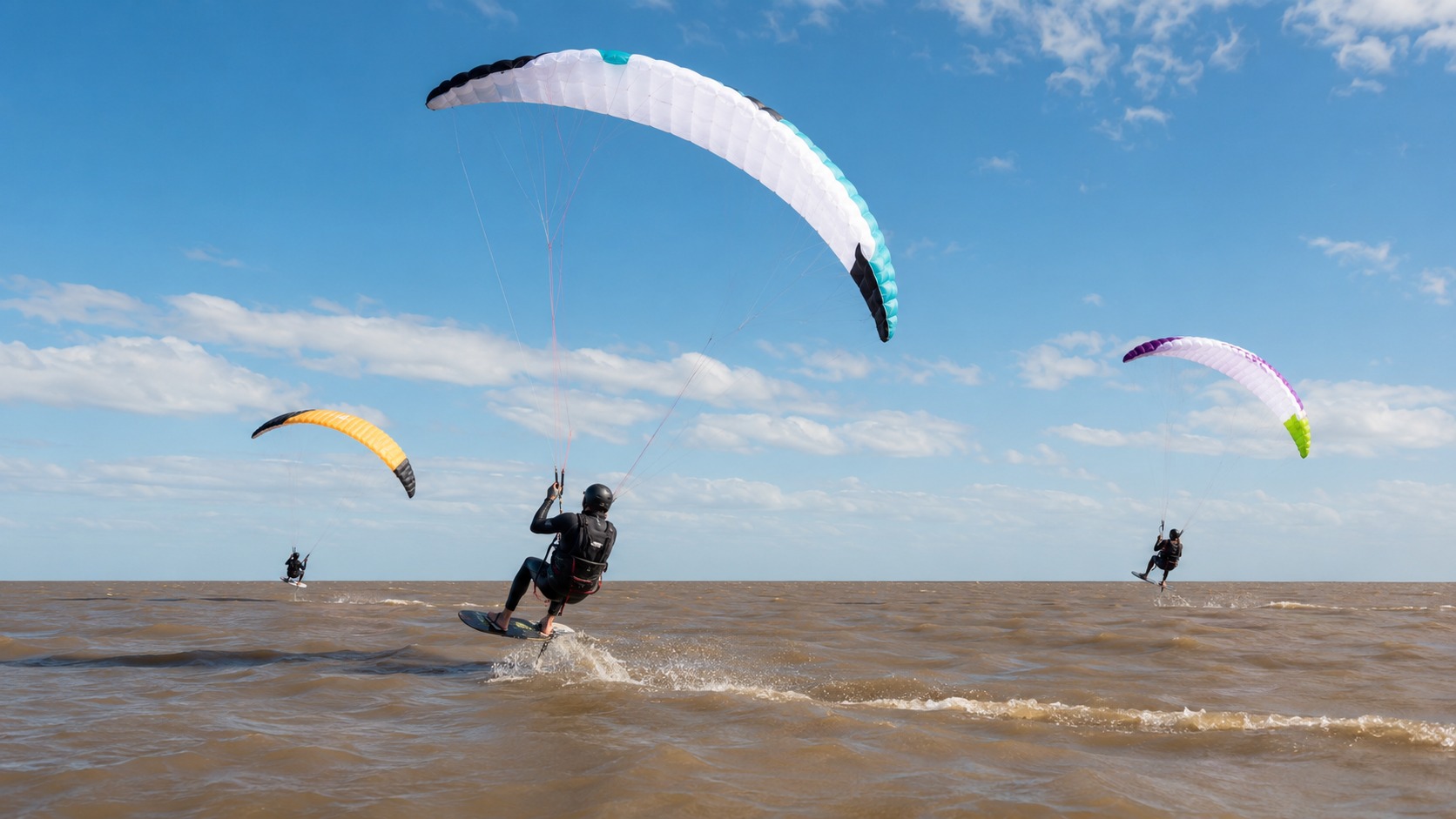 Travesía corta en parawing foil por la costa del Río de la Plata — imagen 3