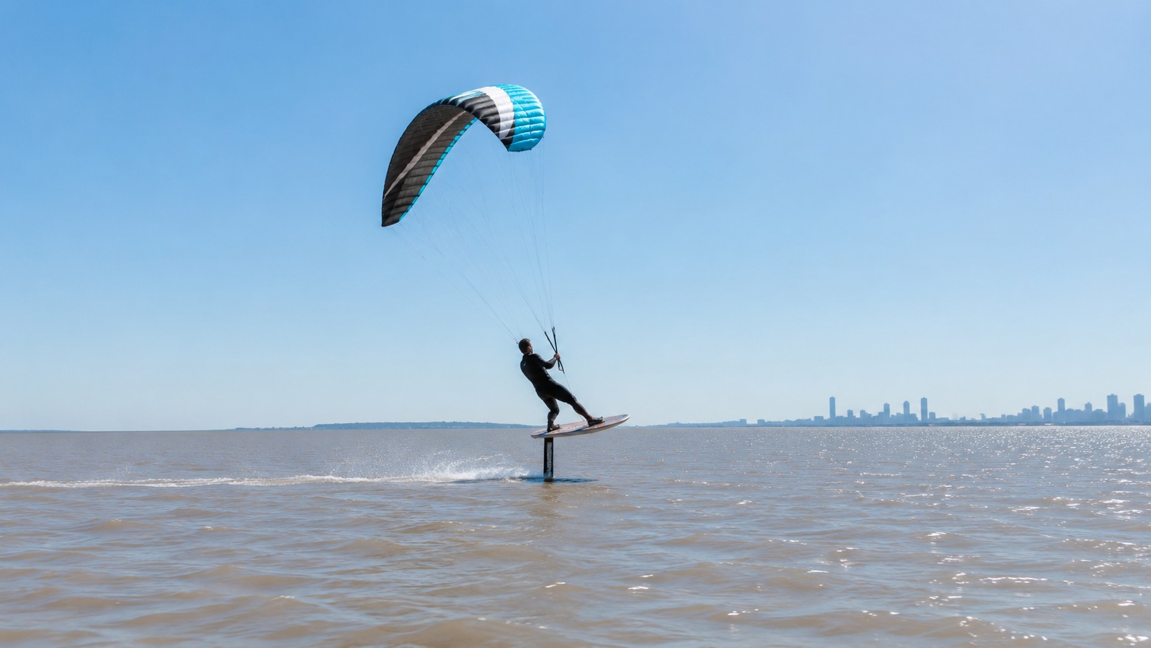 Travesía corta en parawing foil por la costa del Río de la Plata — imagen 4