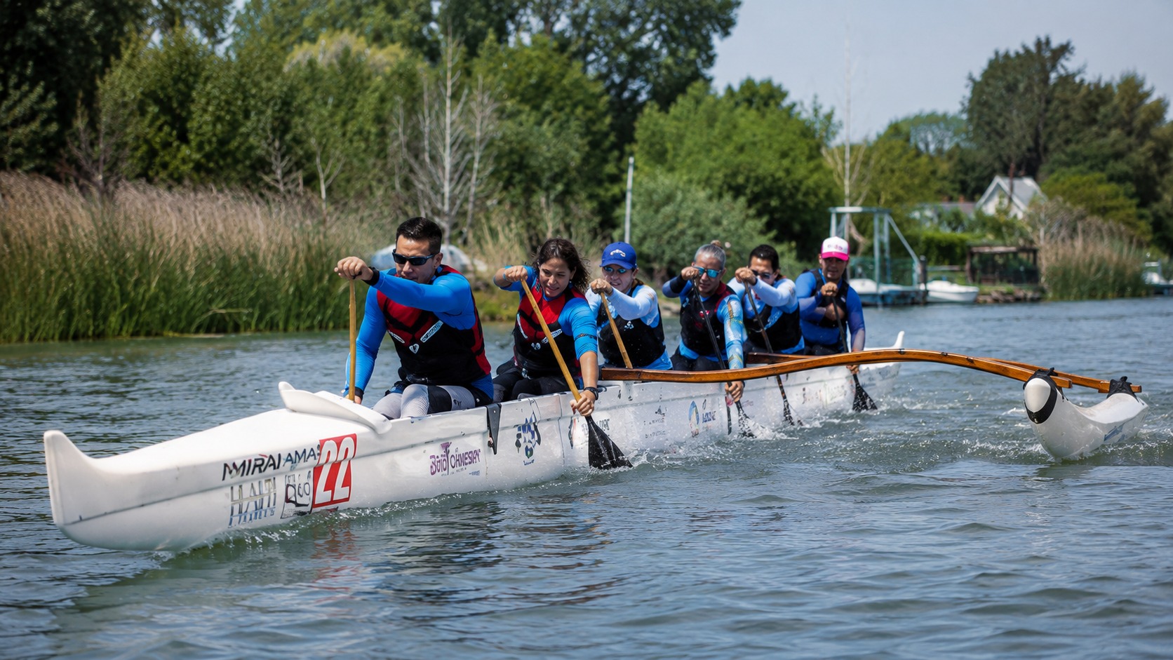 Clase de Canoa Polinesia Va'a OC6 en Villa La Ñata para principiantes — imagen 15