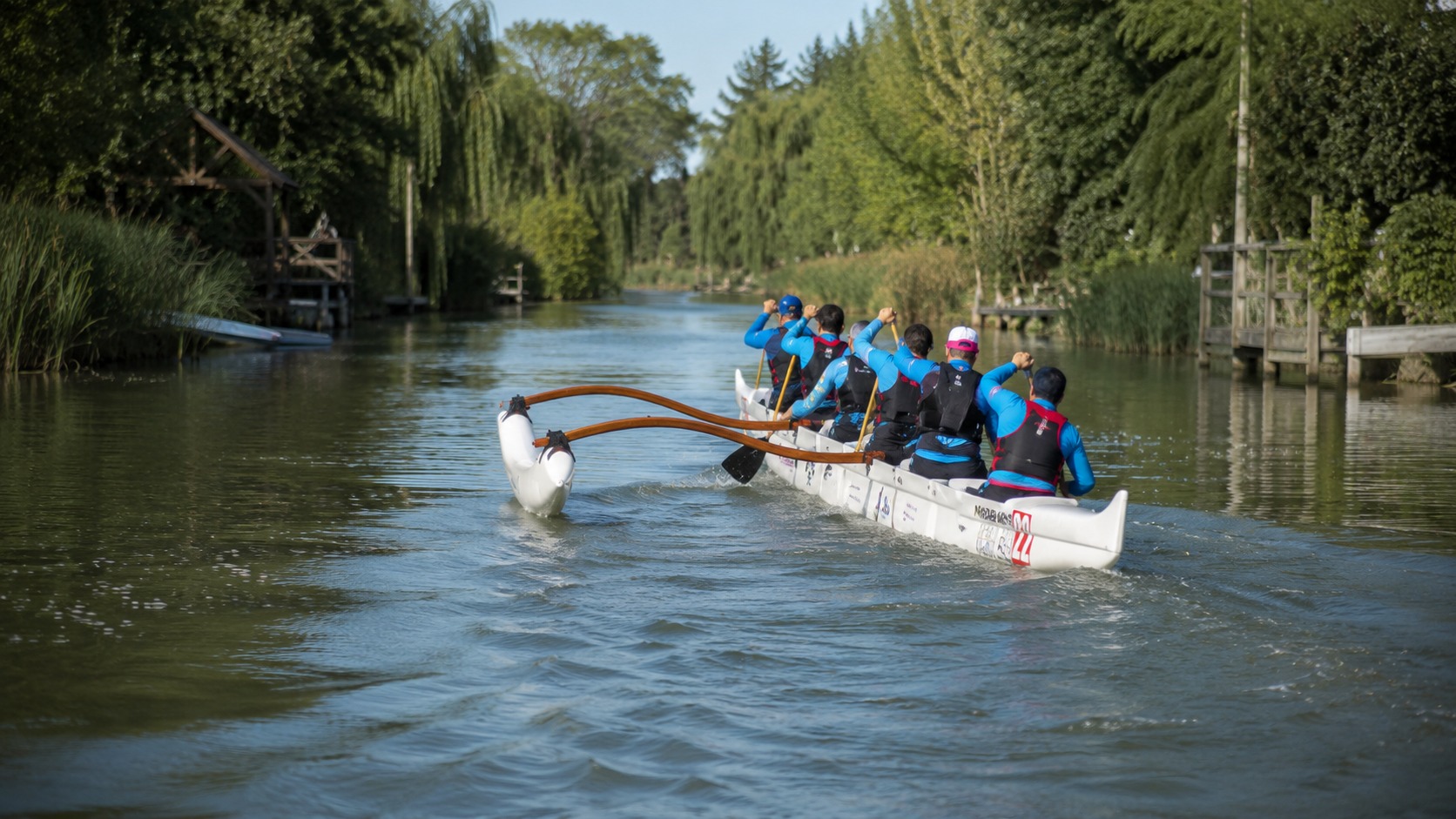 Clase de Canoa Polinesia Va'a OC6 en Villa La Ñata para principiantes — imagen 21