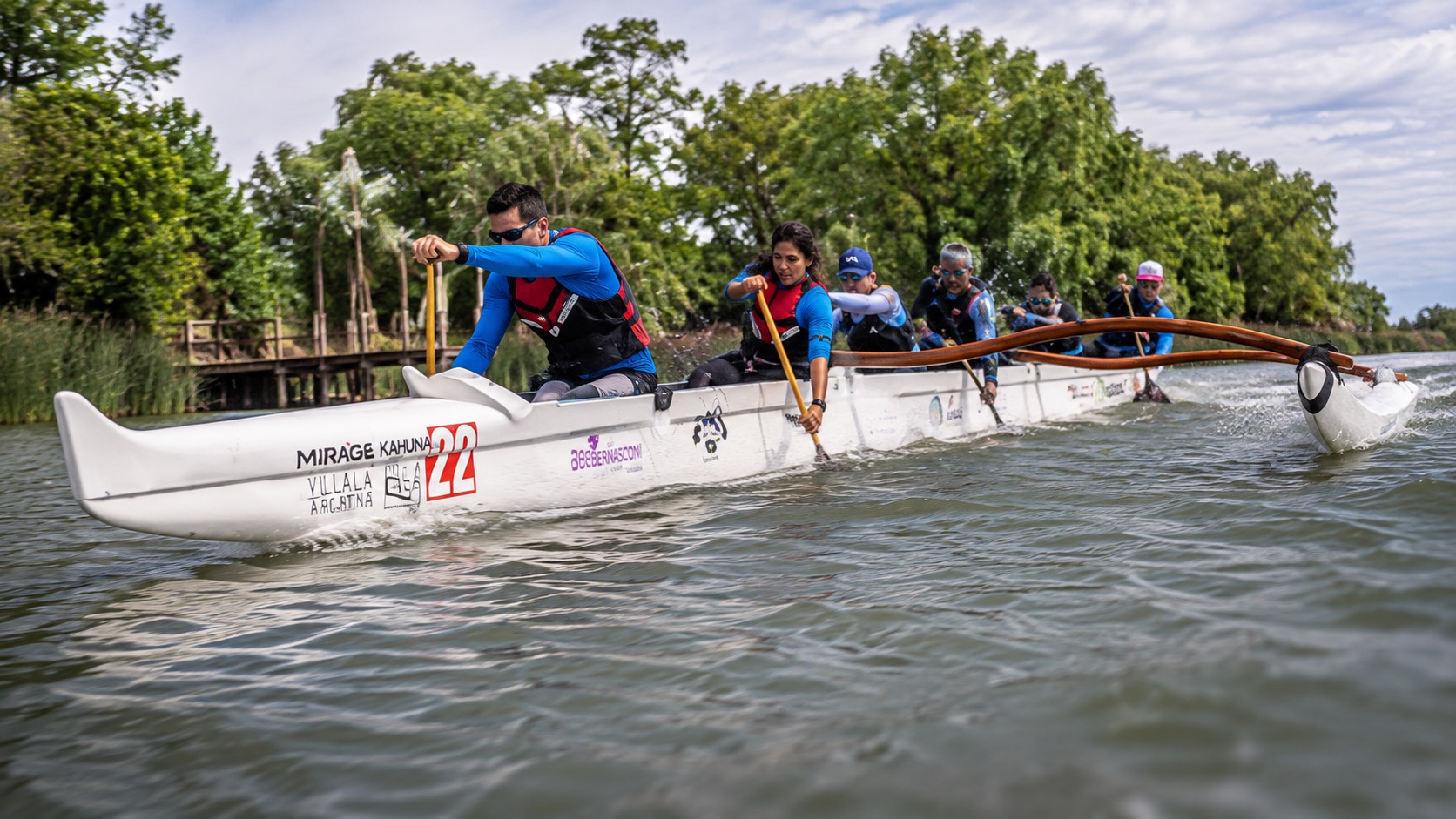 Clase de Canoa Polinesia Va'a OC6 en Villa La Ñata para principiantes — imagen 24