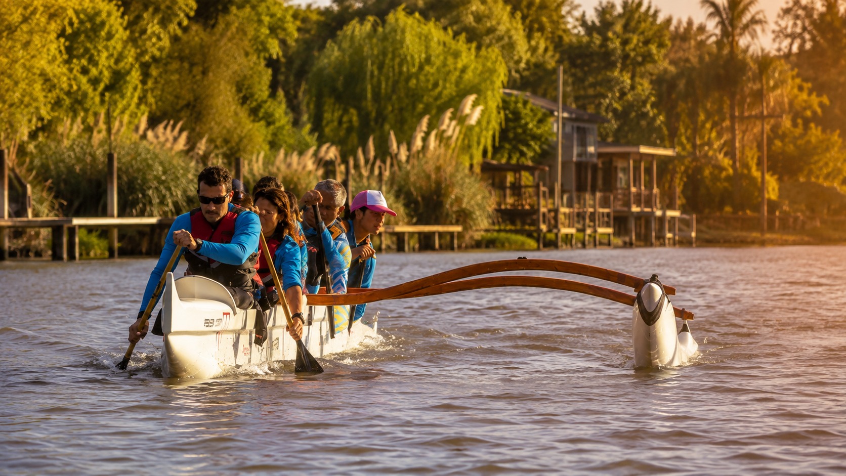 Clase recreativa de Canoa polinesia Va'a OC6 en Villa La Ñata — imagen 10