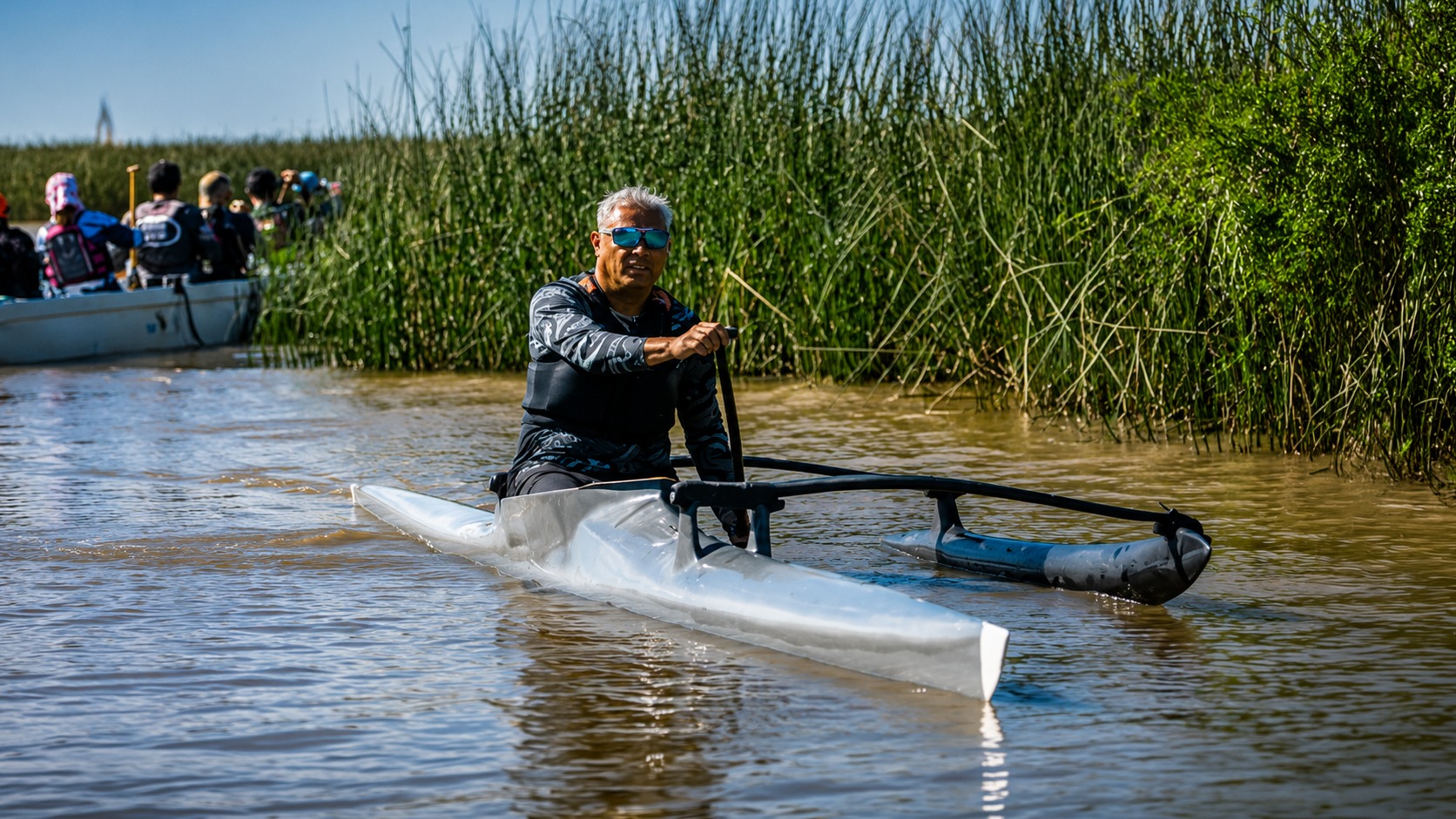 Entrenamiento en Canoa polinesia Va'a V1 en Villa La Ñata, Tigre — imagen 3